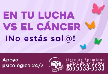 ¡NO ESTÁS SOL@! OFRECEMOS APOYO PSICOLÓGICO FRENTE AL CÁNCER
